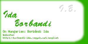 ida borbandi business card